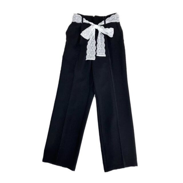 しまむら レースベルトストレートパンツ しまむらのレースベルトストレートパンツ