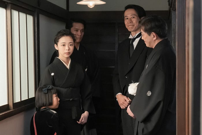 小野美音、趣里、三浦誠己、黒田有「ブギウギ」第104話(C)NHK