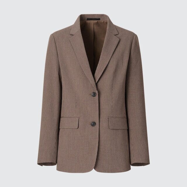 ユニクロ　ジャケット　チェック