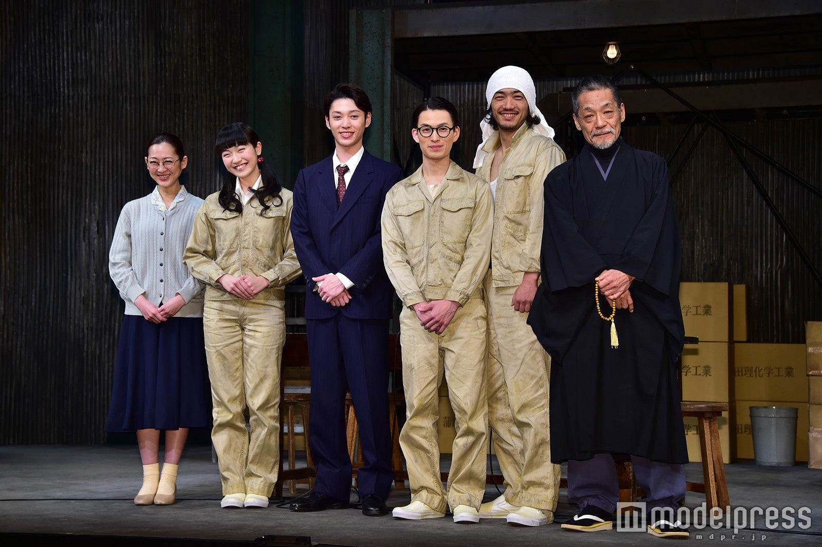 （左から）馬渕英里何、前島亜美、安西慎太郎、松田凌、谷口賢志、中嶋しゅう（C）モデルプレス