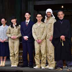 （左から）馬渕英里何、前島亜美、安西慎太郎、松田凌、谷口賢志、中嶋しゅう（C）モデルプレス