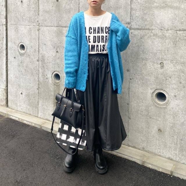 青カーディガン