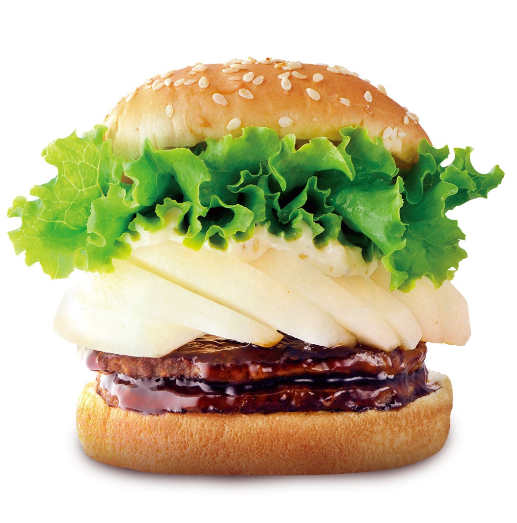 ドムドムハンバーガー、“梨のてりやきバーガー”が2年ぶり復活  シャリシャリ食感の意外な美味しさ、反響を受けて再販