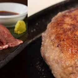 黒毛和牛炙り肉寿司<太翔園>名物!飲めるハンバーグ<肉の匠 将泰庵>/画像提供:AATJ