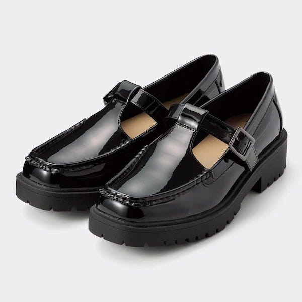GU　シューズ　最旬　￥3,000以下　ボリュームソールTストラップシューズ