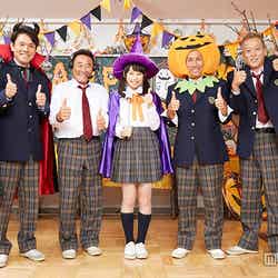 （左から）福田正博、松木安太郎、桜井日奈子、前園真聖、じゅんいちダビッドソン