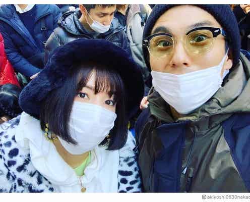 中尾明慶、妻・仲里依紗とのレア2ショット公開 家族で初詣に