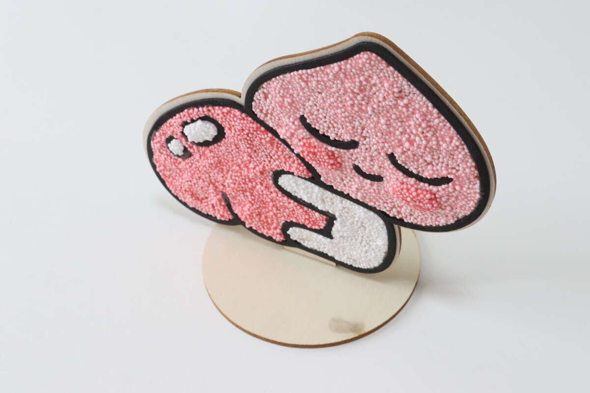 DIYぬりえジェル（カカオフレンズ、アピーチ）　完成