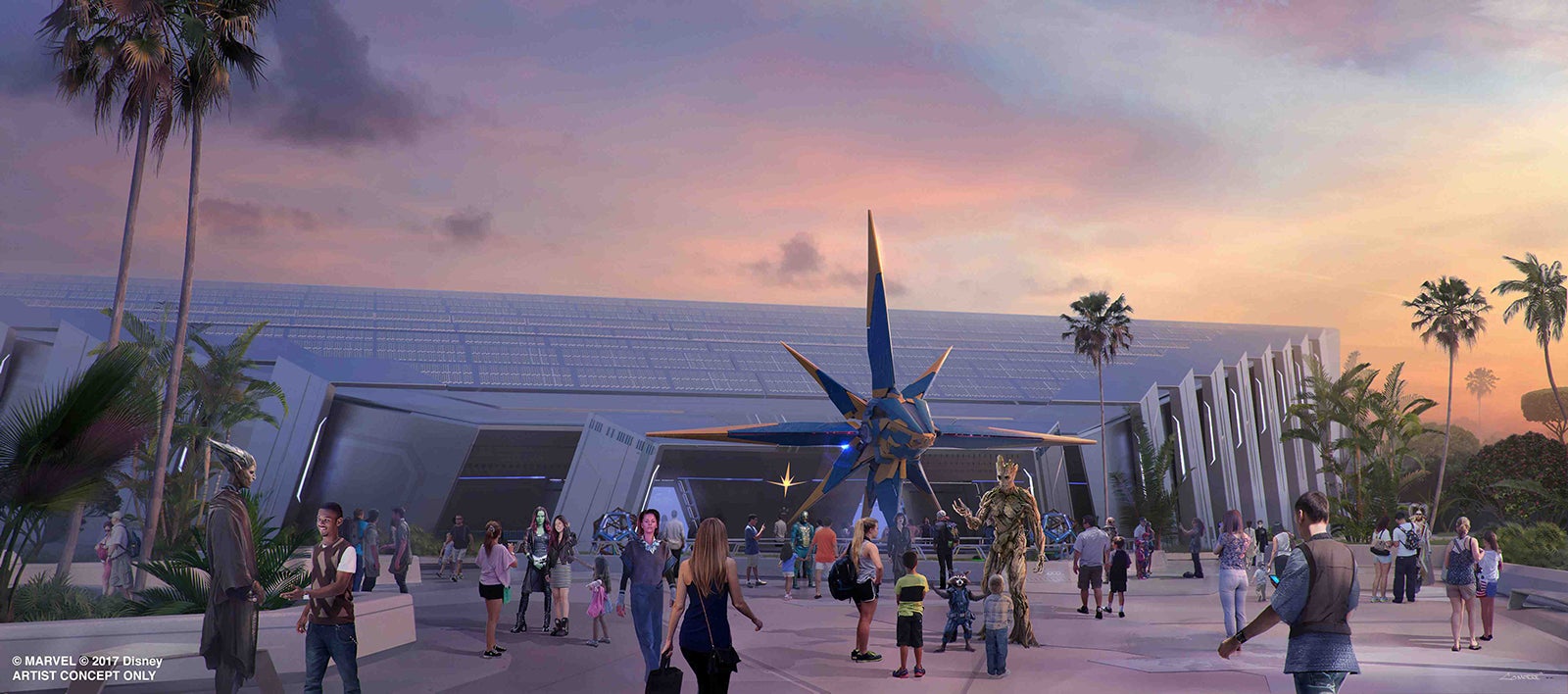 『ガーディアンズ・オブ・ギャラクシー』がテーマのアトラクション（C）MARVEL