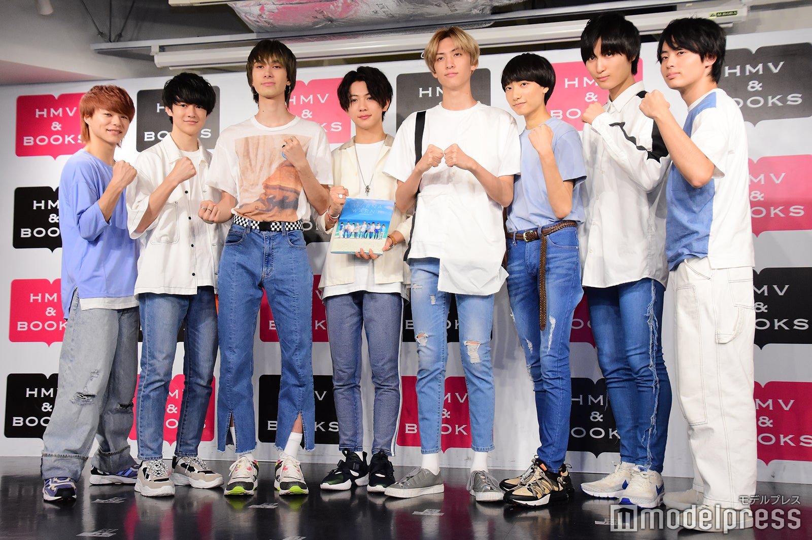 （左から）志村玲於、伊藤壮吾、ジャン海渡、田中洸希、古川毅、柴崎楽、飯島颯、松村和哉、（C）モデルプレス