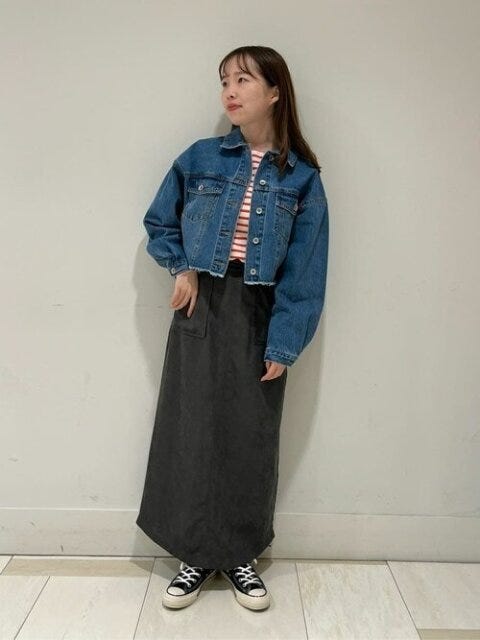 デニムジャケット　コーデ　秋アウター