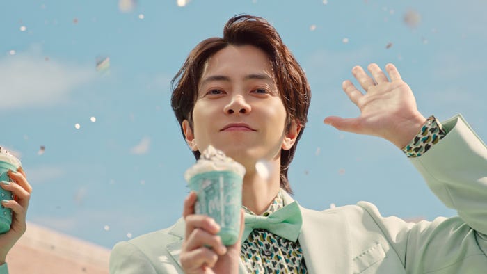 山下智久/新TVCM「マックカフェ『しあわせすぎるっ!チョコミント』」篇(提供写真)