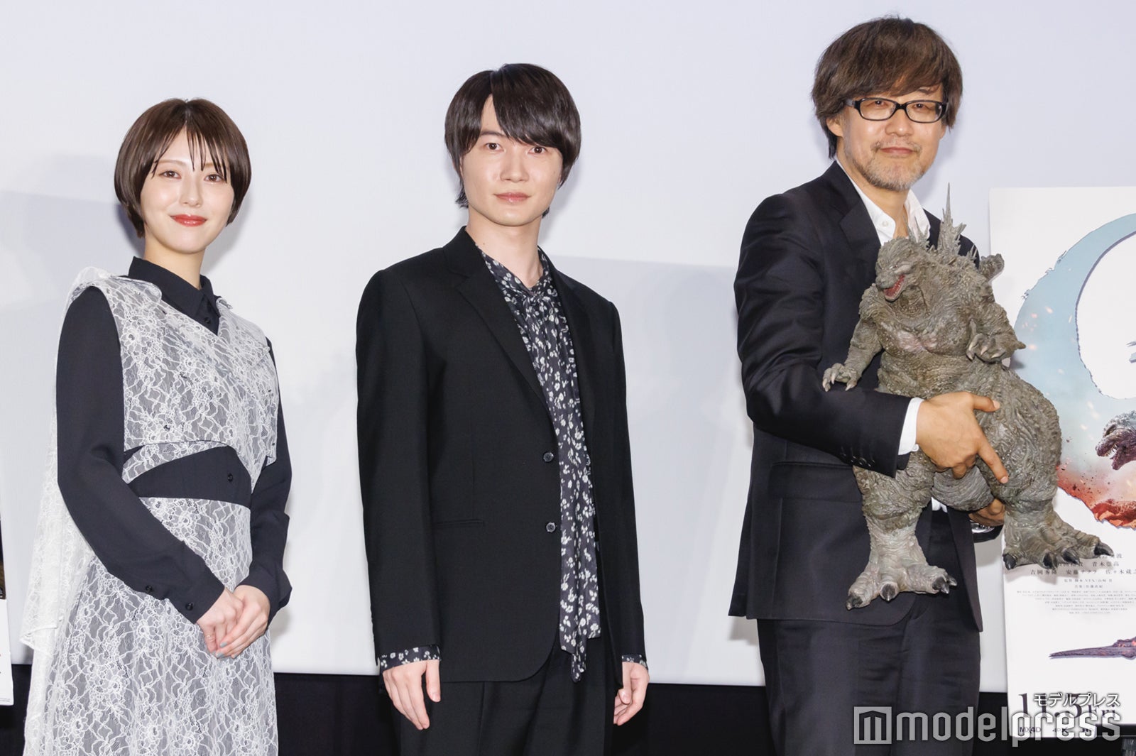 浜辺美波、神木隆之介、山崎貴監督（C）モデルプレス