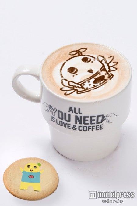 「ふなっしーラテ～梨の妖精添え～」￥680（C）ふなっしー