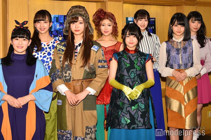 (前列左から)向井葉月、梅澤美波、伊藤理々杏、中村麗乃(後列左から)佐藤楓、岩本蓮加、吉田綾乃クリスティー、阪口珠美(C)モデルプレス