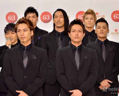 三代目 J Soul Brothers、クールなスーツスタイルで「紅白」出場者発表会見に登場