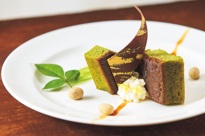 抹茶のパウンドケーキとお米のデザート／画像提供：ユー・エス・ジェイ