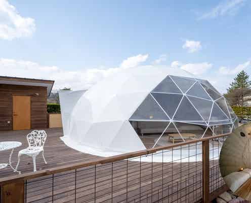 仙台初・ドームテントに泊まれるグランピング施設「Glamping Spa Sendai 杜 ~KOMOREBI~」誕生