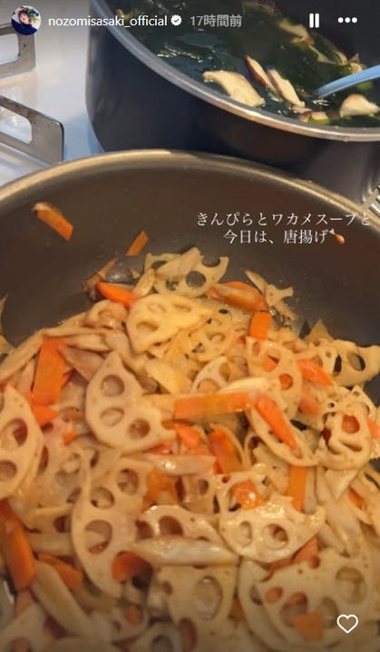 佐々木希Instagramストーリーズより