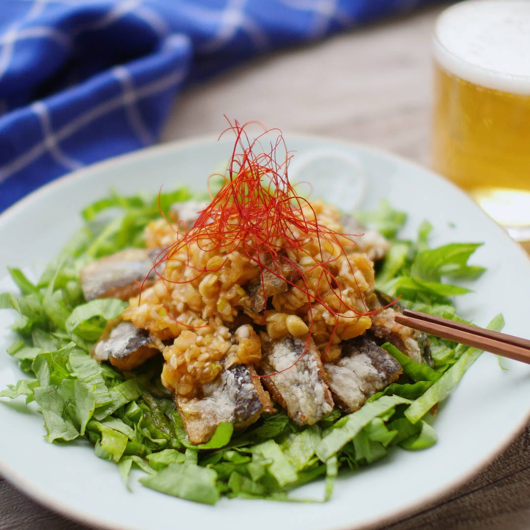 さくさくジュワッチ！さんまのねぎだく竜田揚げ