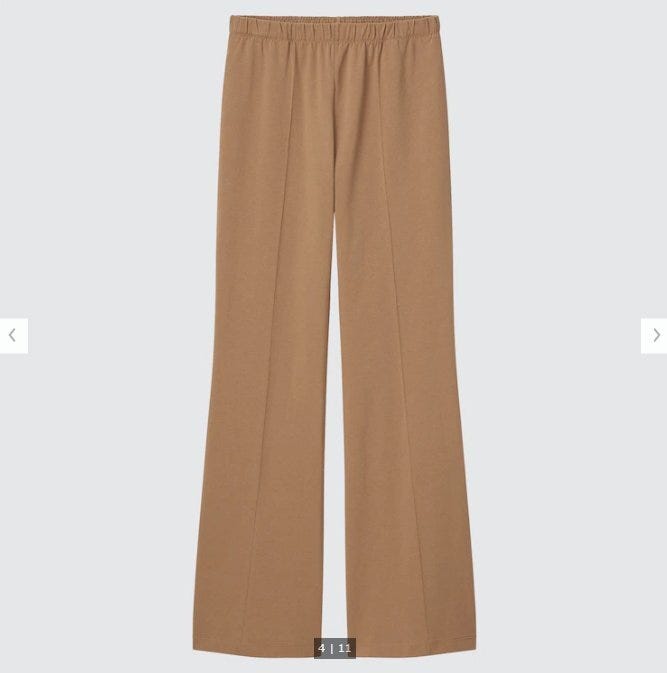 ユニクロ　uniqlo　レディース　アイテム　おすすめ　オススメ　トレンド　人気　コスパ　使える　おしゃれ　お洒落　オシャレ　2022　セール　値下げ　パンツ　ボトムス　ボトム　ストレートフレアロングパンツ　フレアパンツ
