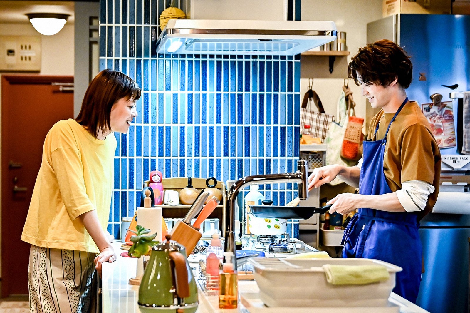 上野樹里、磯村勇斗／「持続可能な恋ですか？～父と娘の結婚行進曲～」第4話より（C）TBS