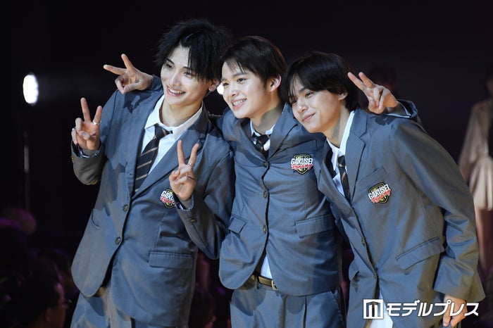 「今日好き」河村叶翔＆今井暖大＆林京介、爽やか制服姿で仲良くペアランウェイ【学生ランウェイ名古屋】