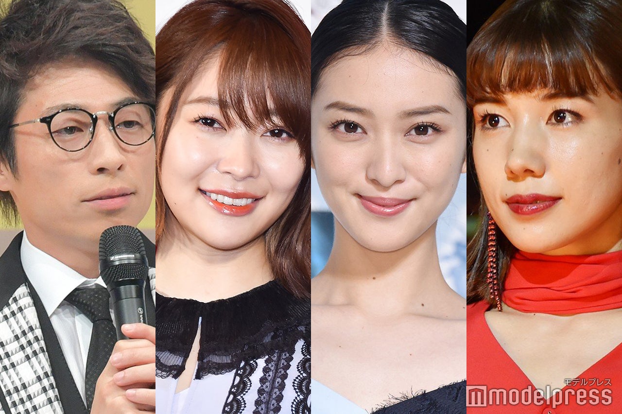 （左から）田村淳、指原莉乃、武井咲、仲里依紗／「2018年上半期一番読まれたニュース」BEST20発表 （C）モデルプレス
