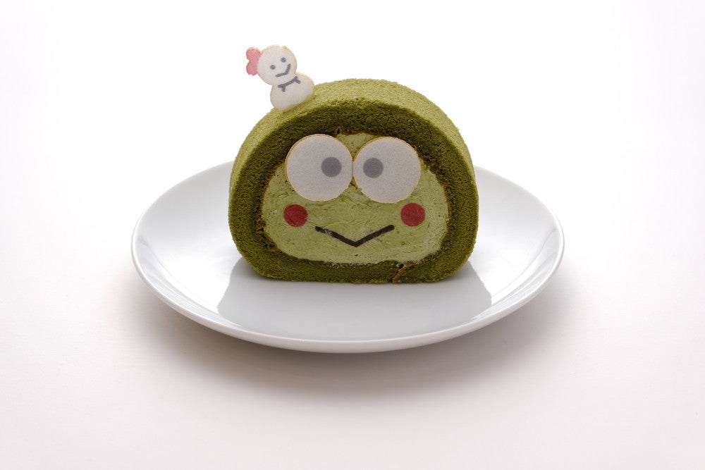 サンリオキャラクターロールケーキ（全4種）各460円／けろけろけろっぴ・抹茶味（提供画像）