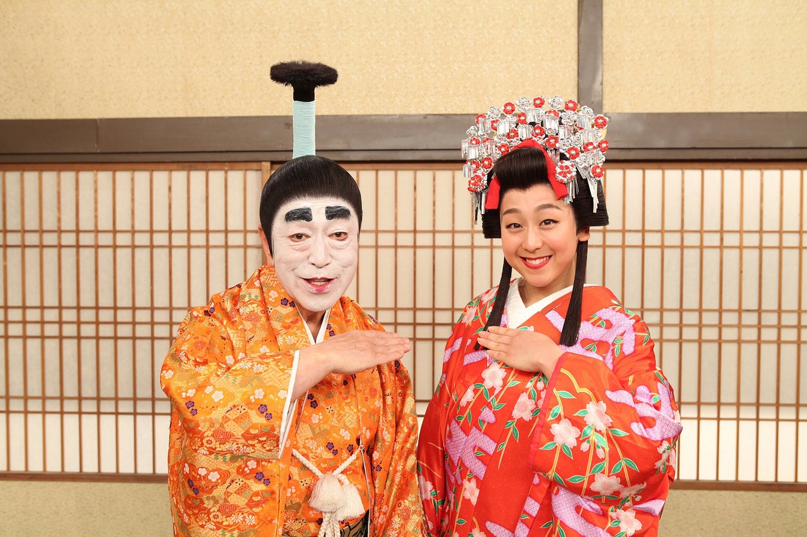 （左から）志村けん、浅田真央（C）フジテレビ