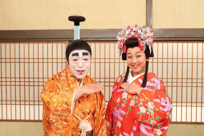 (左から)志村けん、浅田真央(C)フジテレビ
