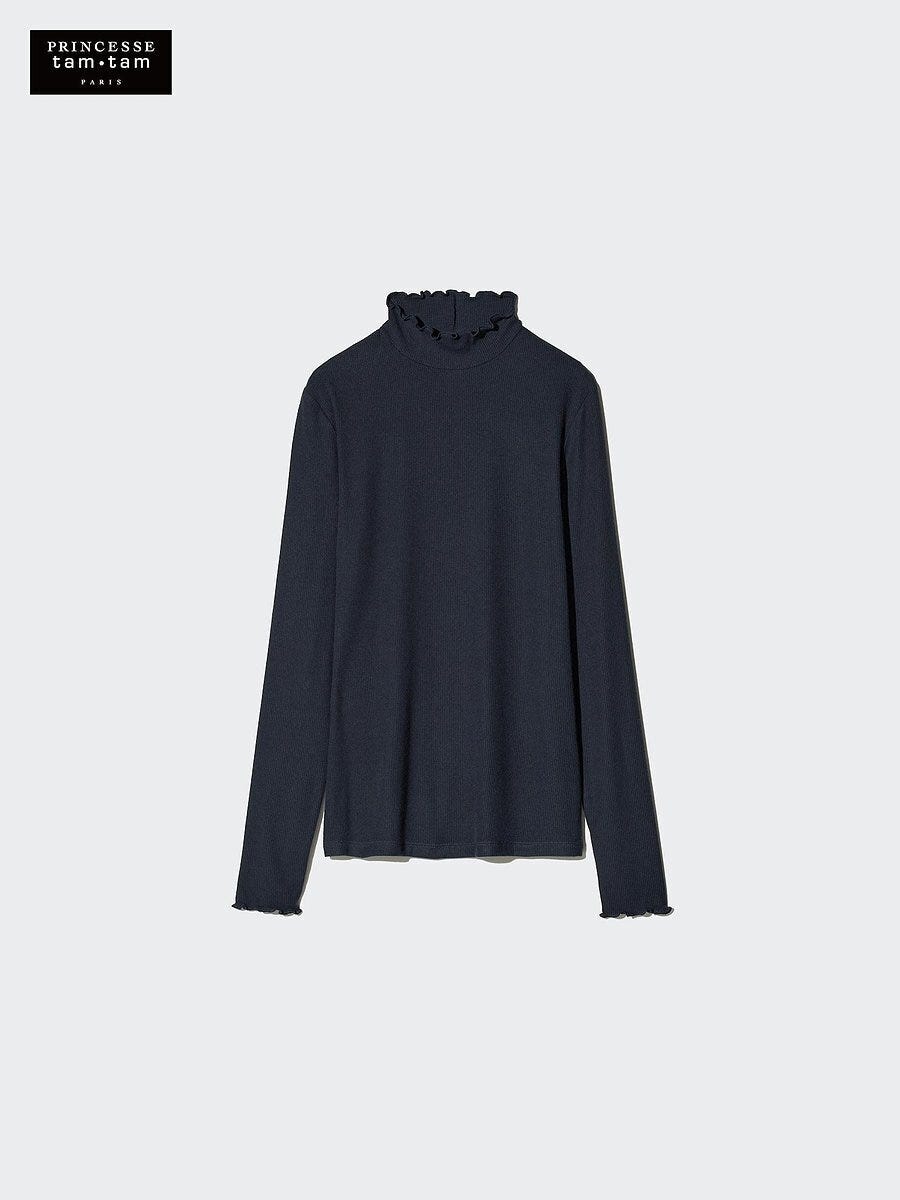 ユニクロの極暖ヒートテックカシミヤブレンドリブハイネックT