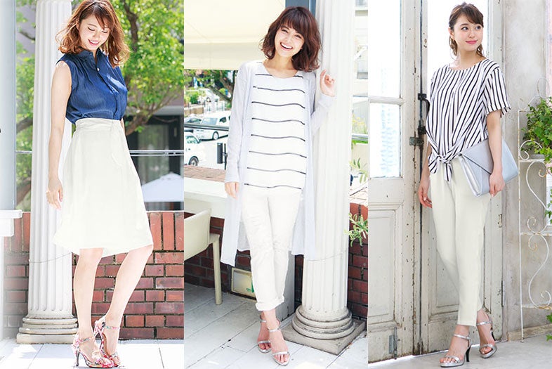 美人度高めなカジュアルは「白パンツ」があれば叶う！