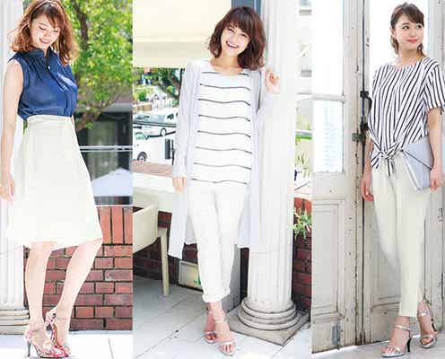 美人度高めなカジュアルは「白パンツ」があれば叶う!