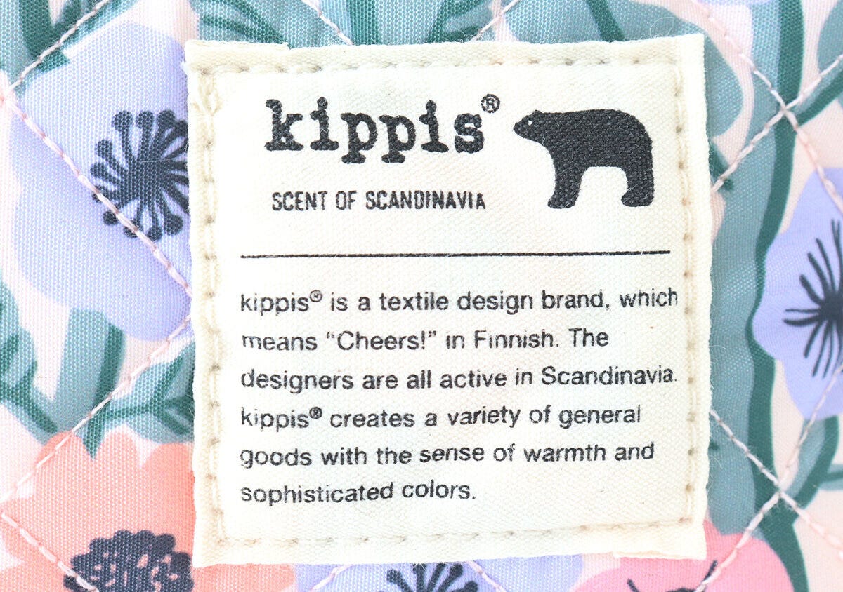 kippis花柄キルティングポーチタグ