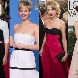 「第71回ゴールデン・グローブ賞」（左から）ジュリア・ロバーツ、ジェニファー・ローレンス、テイラー・スウィフト、ズーイー・デシャネル（C）HFPA, Golden Globe Awards