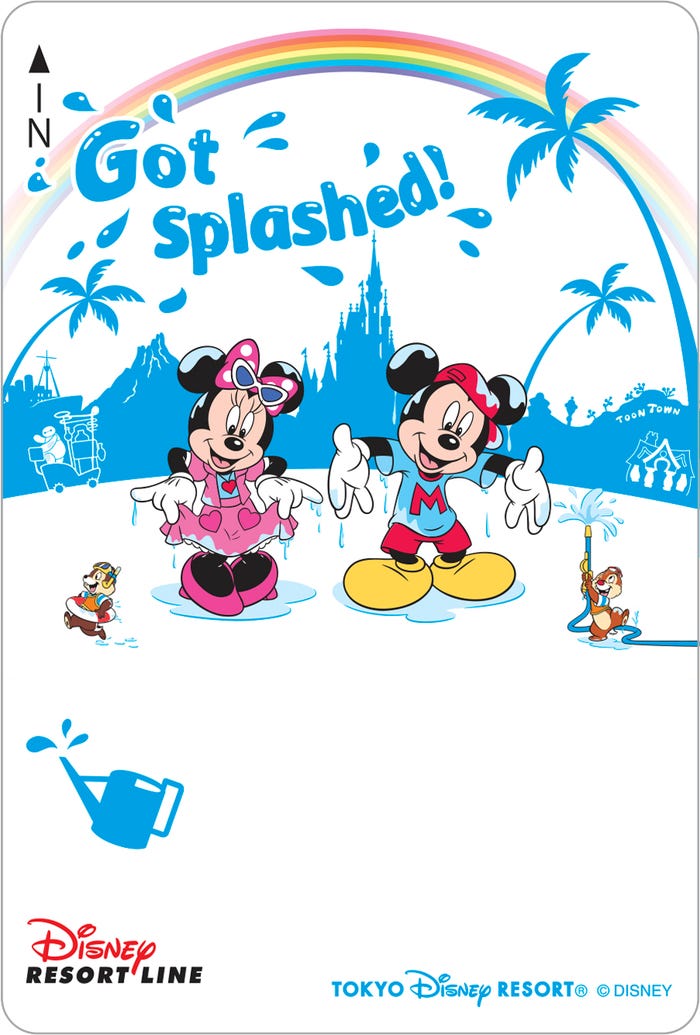 夏の東京ディズニーリゾートをイメージしたデザインのフリーきっぷ(C)Disney