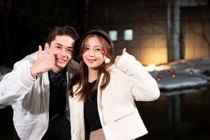 中間告白で成立したSean、YUNA「彼とオオカミちゃんには騙されない」第4話(C)AbemaTV, Inc.