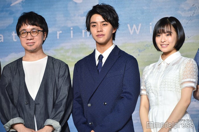 新海誠監督、醍醐虎汰朗、森七菜(C)モデルプレス