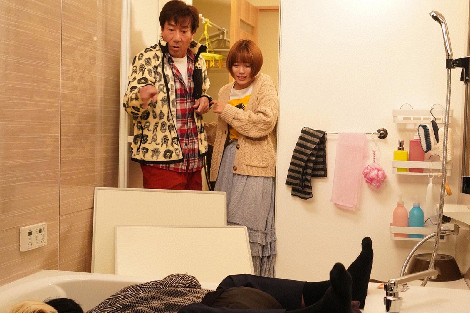 岸谷五朗、杉咲花 「恋です！～ヤンキー君と白杖ガール～」第7話より（C）日本テレビ