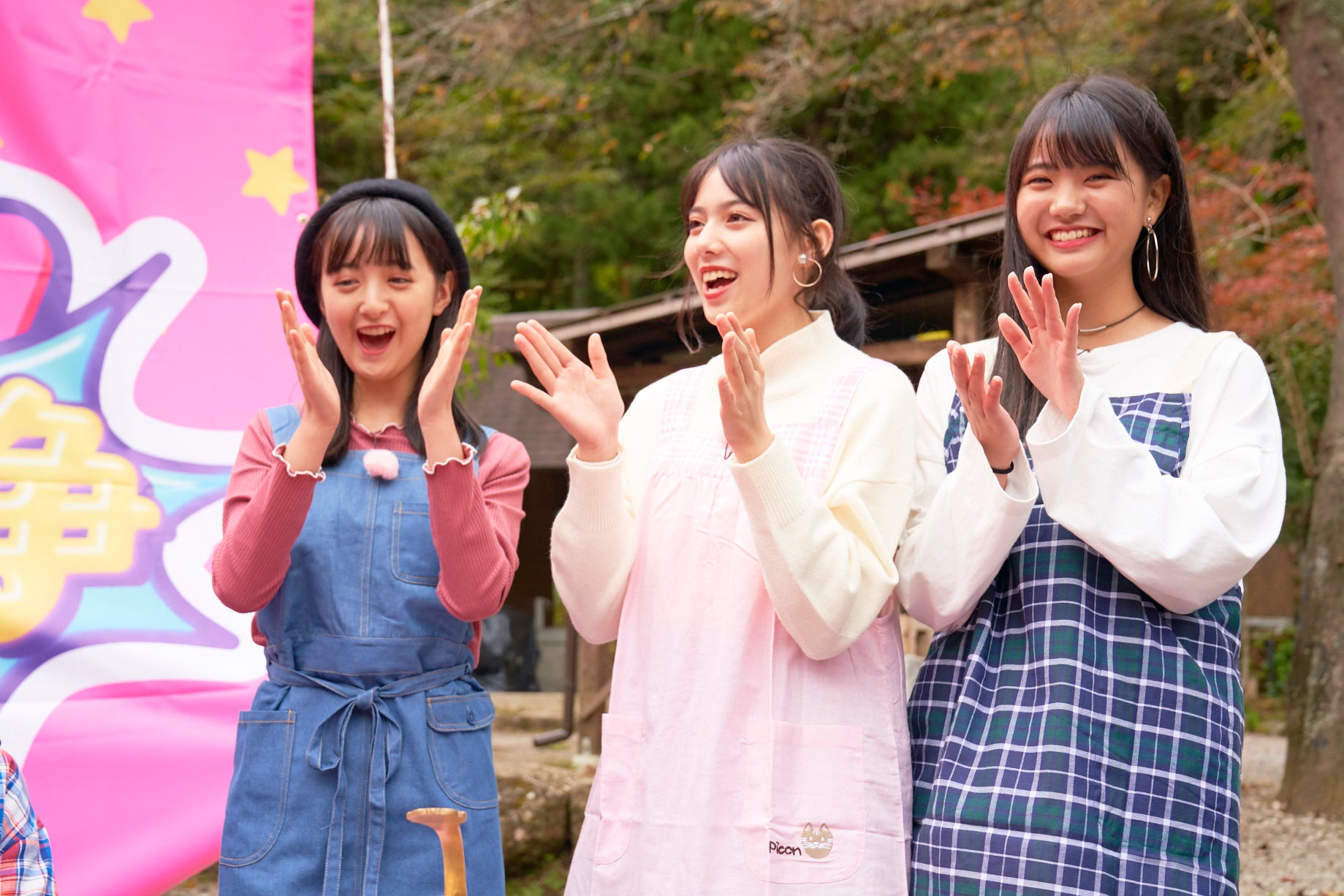 らいりー、あいみん、ゆあてぃー／「Popteenカバーガール戦争」（C）AbemaTV