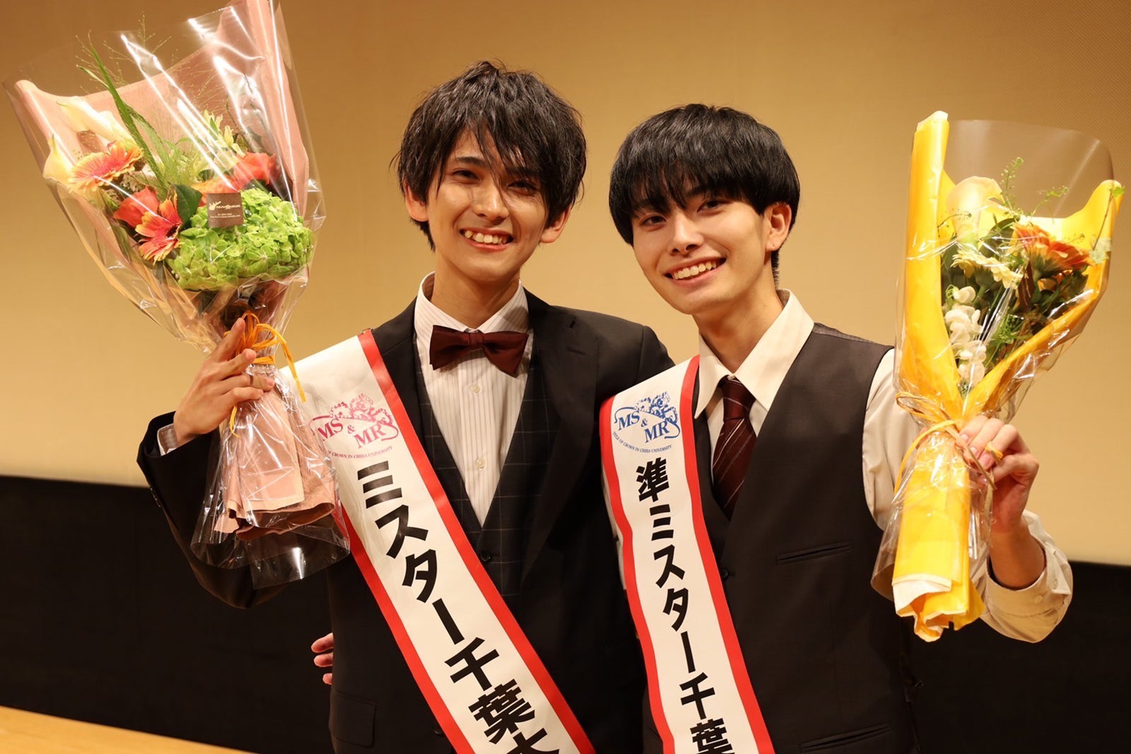 「ミスター千葉大」グランプリの芝田敦史さん、「ミスター千葉大」準グランプリの八幡昂瑶さん（提供写真）