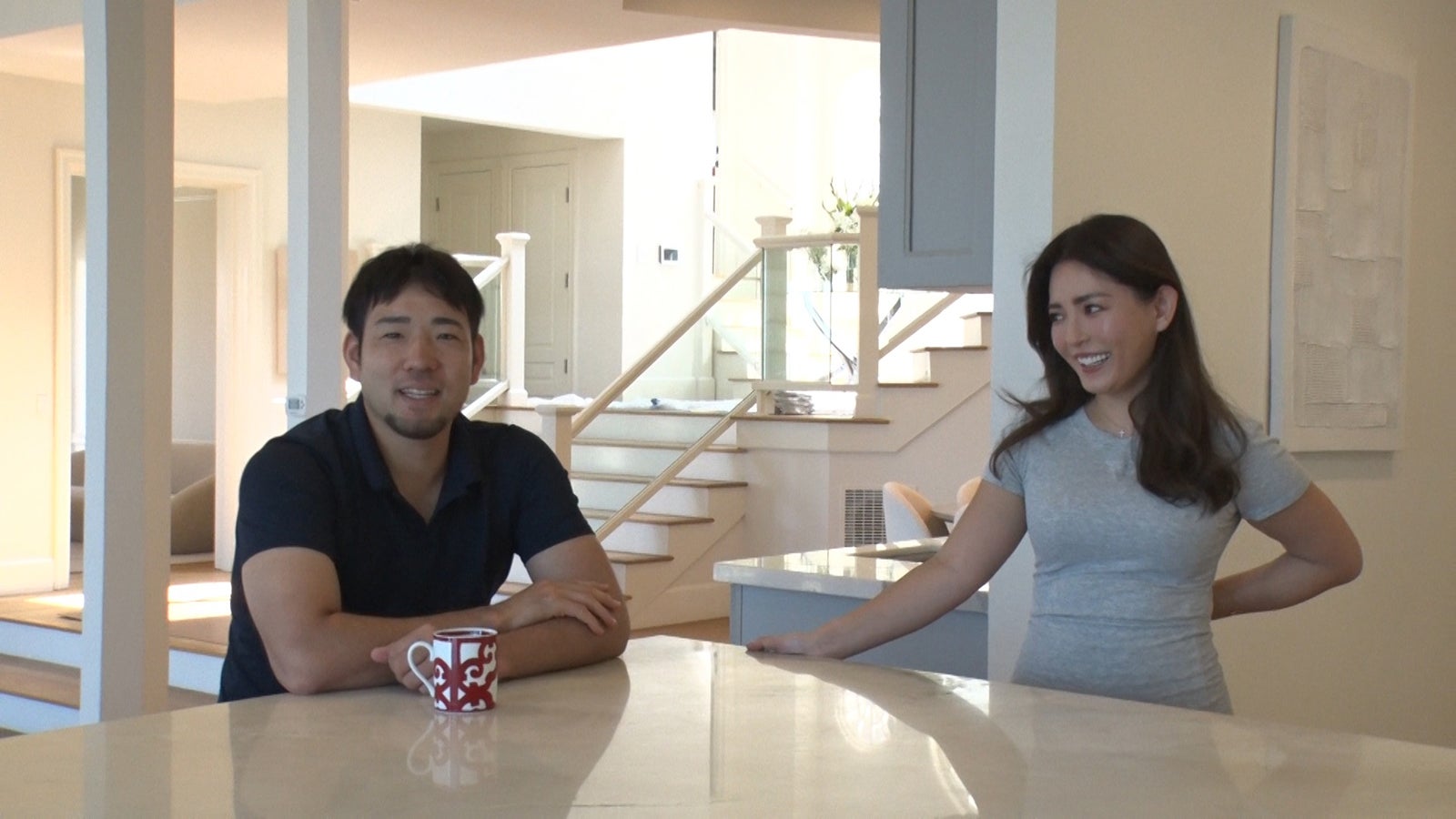 菊池雄星投手、瑠美さん（C）日本テレビ