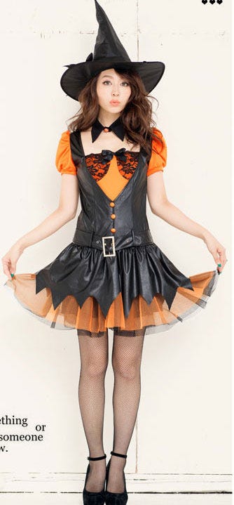 ≪魔女≫ワンピース.帽子.網タイツ4点Set「神戸レタス」5,990円(税込)/画像提供:神戸レタス