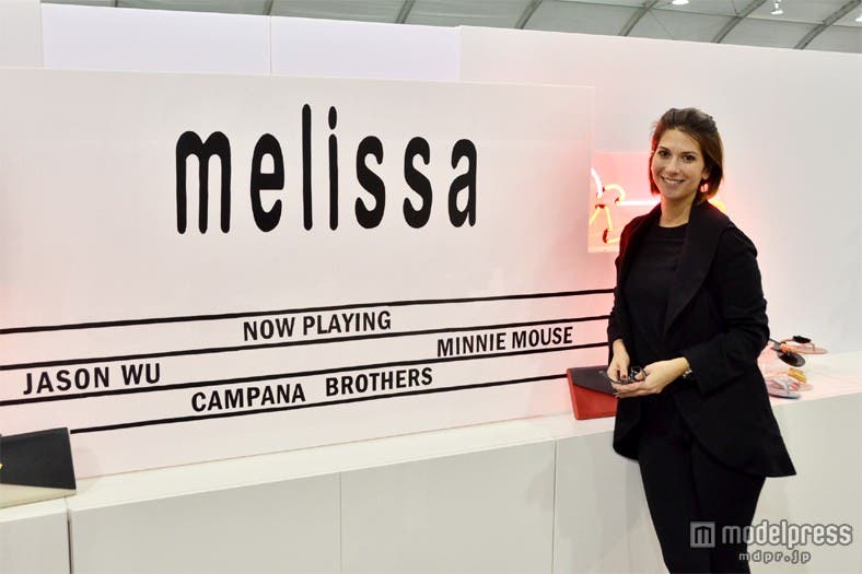 「melissa(メリッサ)」のプレス担当者(「MAGIC」2013S/Sにて)