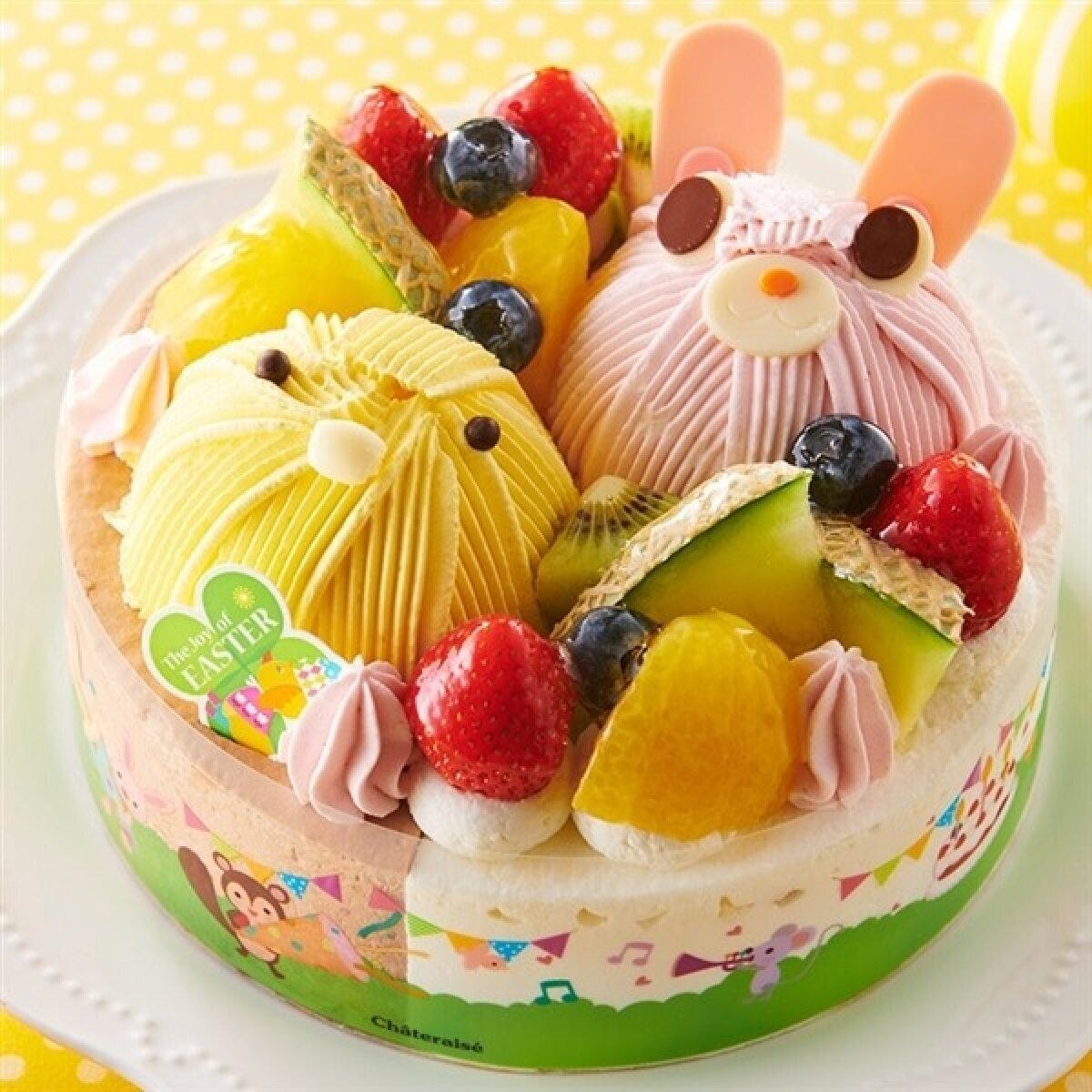 シャトレーゼの2つの味が楽しめるジョイオブイースターデコレーション17cmのビジュアル