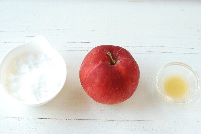 砂糖　りんご　レモン汁