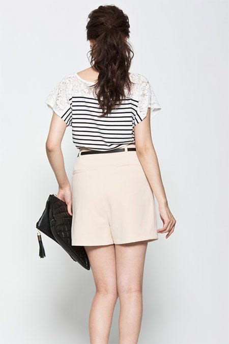 レース切り替えボーダーTシャツ「DEPARTMENT」3,980円(税込)