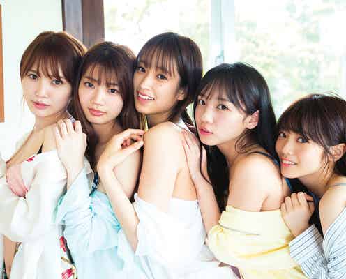 日向坂46・1st写真集“坂道シリーズ史上初”グループランジェリーカット解禁<立ち漕ぎ>