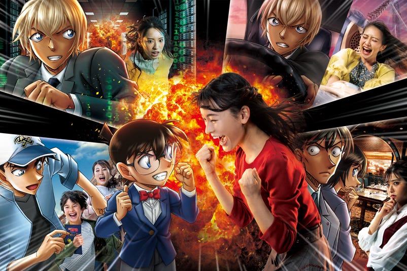 USJ「名探偵コナン・ワールド」全アトラクション発表、謎解き体験や“ハリドリ”コラボ…4つのアトラクション体験